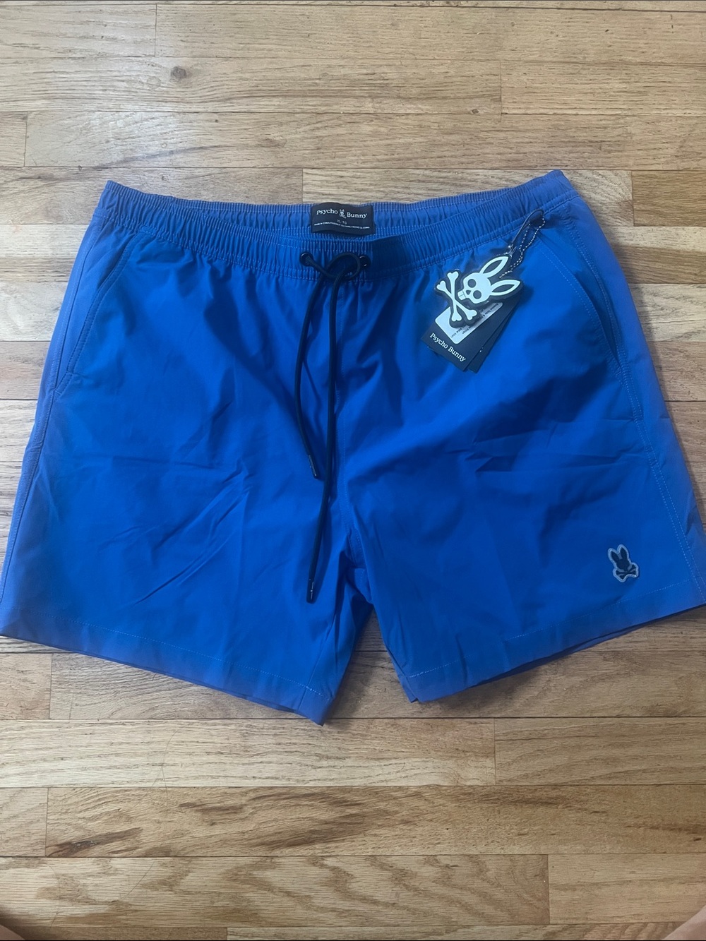 Psycho Bunny Royal Blue Elastic Waist Swim Trunks
